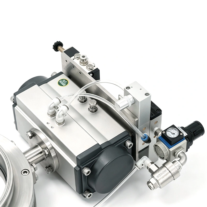 Sanitary Inflatable Seal Eccentric Butterfly Valve With Smart Actuator